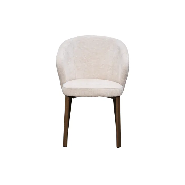 (As-is) Apollo Dining Armchair - Beige, Walnut - 14