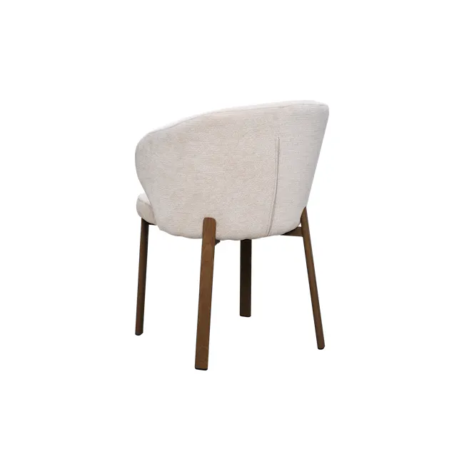 Apollo Dining Armchair - Beige, Walnut - 6