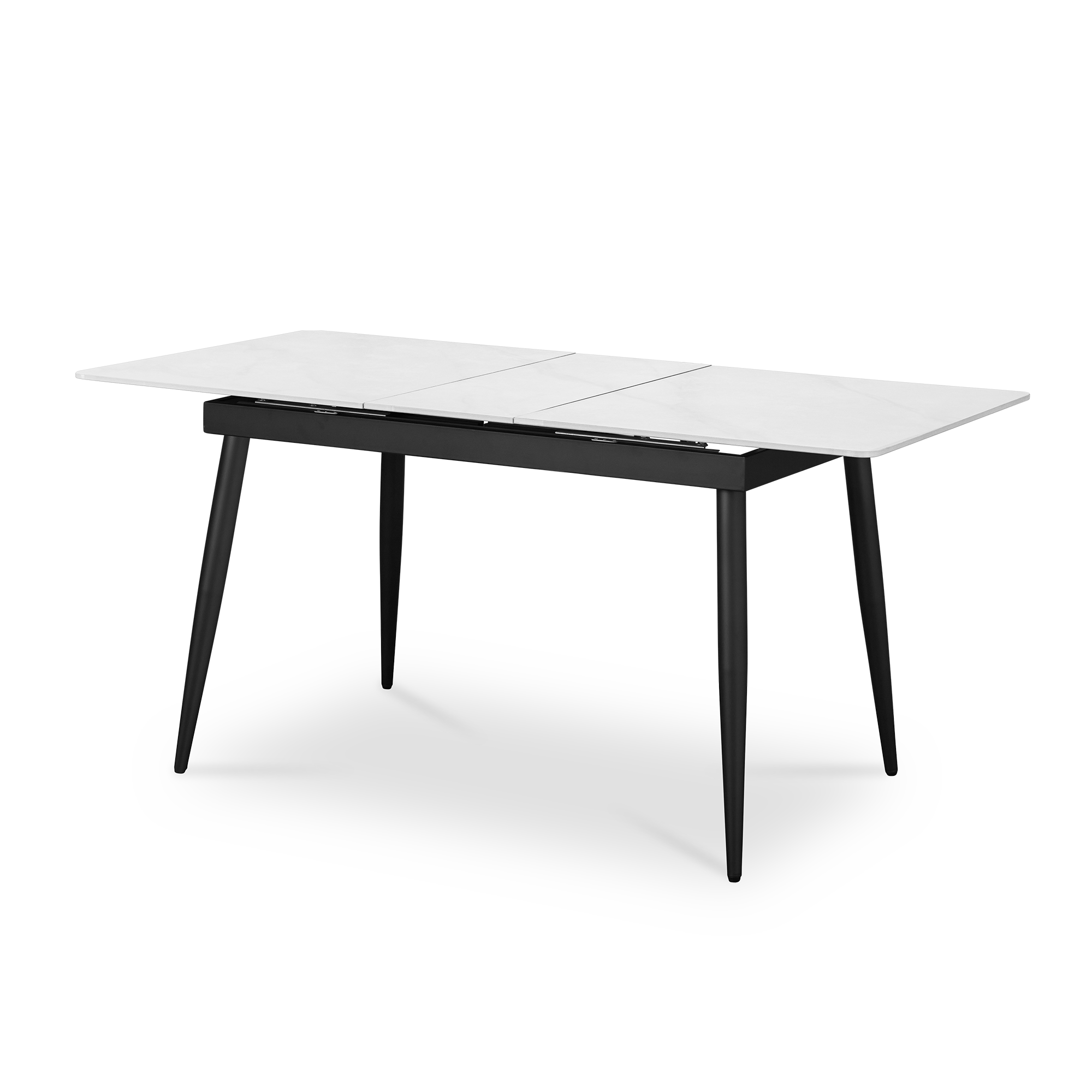 Syla Extendable Dining Table 1.3m-1.6m - Marble White (Sintered Stone)