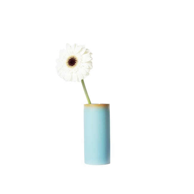 Tubular Short Vase 15 cm - Sky Blue - 0