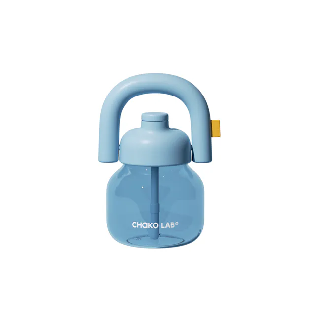 CHAKOLAB Plastic LINLIN Pot Bottle 1150ml - Yellow - 4 - Blue water bottle, transparent pitcher, yellow cap, minimalist