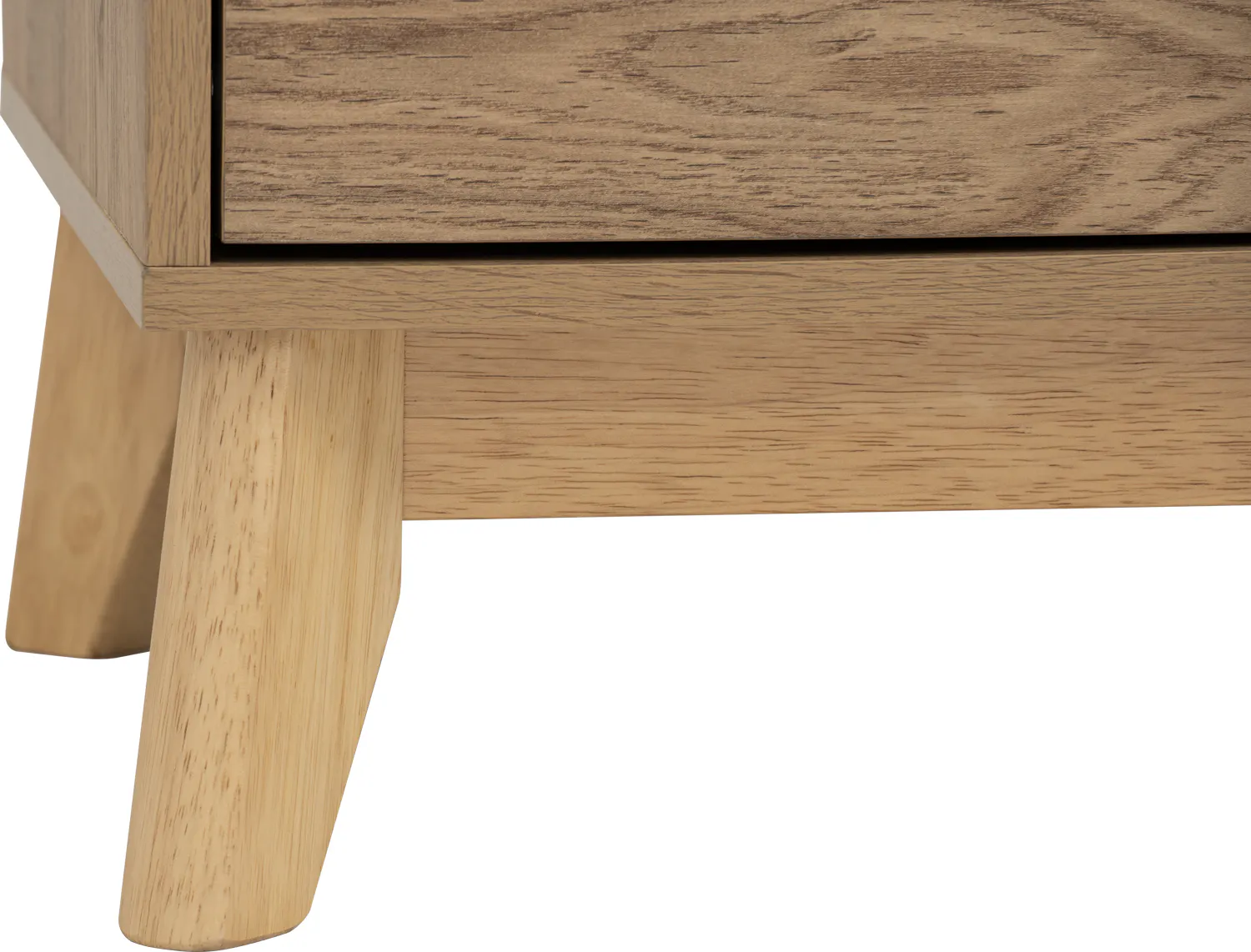 Herschel Bedside Table - Natural - 11 - Wooden drawer with smooth finish, natural wood grain texture, minimalist design
