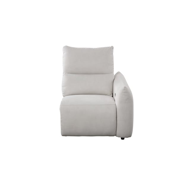 Lloyd 2 Seater Power Recliner Sofa - Misty Grey (Scratch Resistant) - 11 - Luxurious white sofa, minimalist design