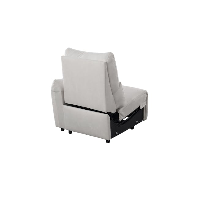 Lloyd 2 Seater Power Recliner Sofa - Misty Grey (Scratch Resistant) - 15 - Luxurious white upholstered recliner, modern