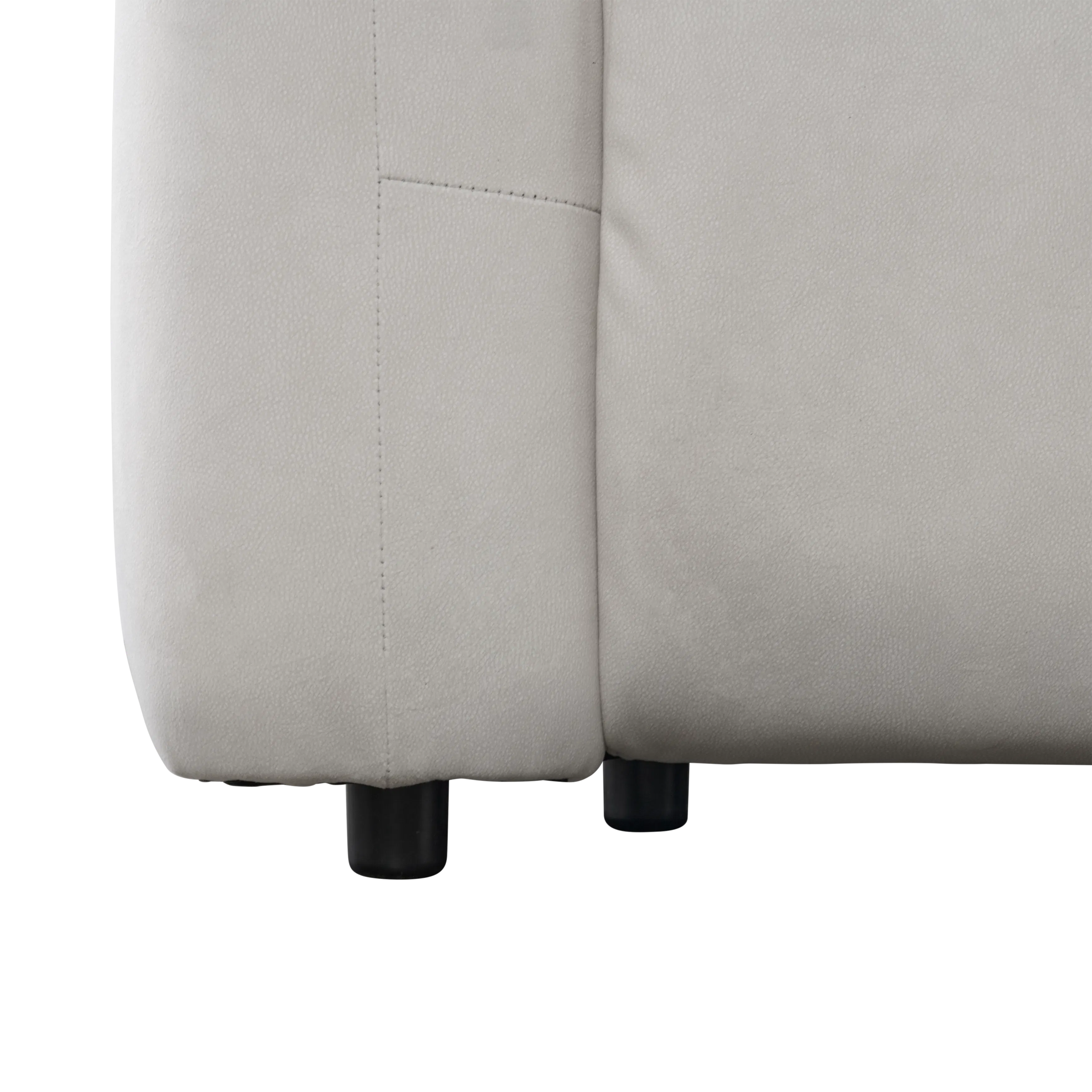 Leighton Right Arm Power Recliner Unit - Misty Grey (Scratch Resistant) - 9