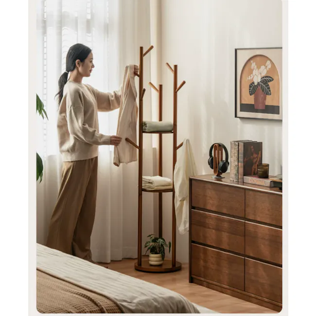 Cecil Clothes Hanger Rack - Walnut - 3