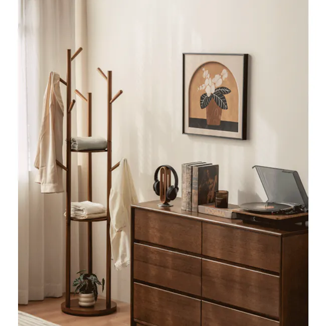 Cecil Clothes Hanger Rack - Walnut - 8