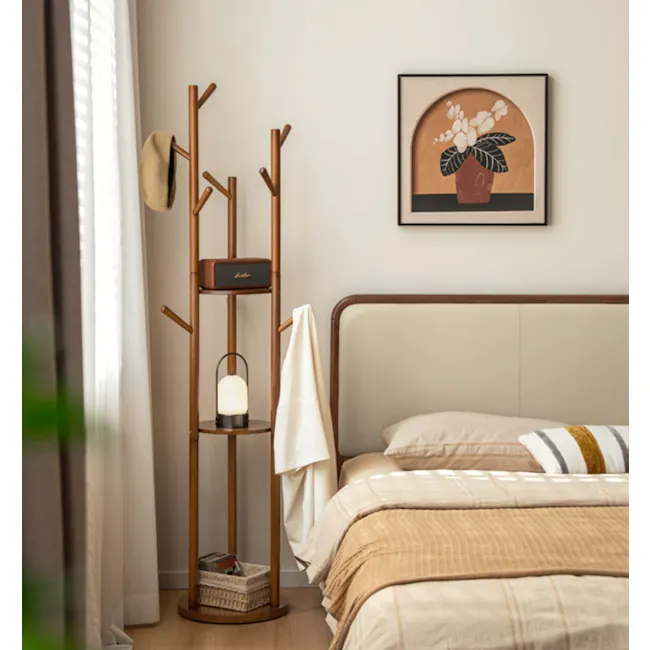 Cecil Clothes Hanger Rack - Walnut - 2