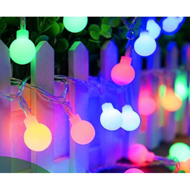 Mini Globe String Lights 6m - Assorted Colors - 0