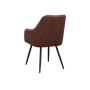 Charlie Dining Armchair - Saddle Brown (Faux Leather) - 4