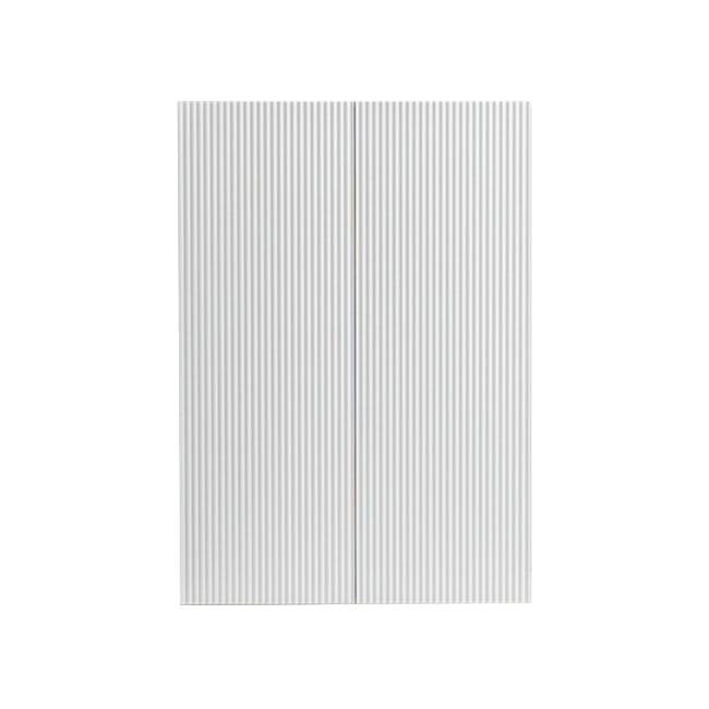 Fikk 2 Door Tall Cabinet - White Fluted - 7