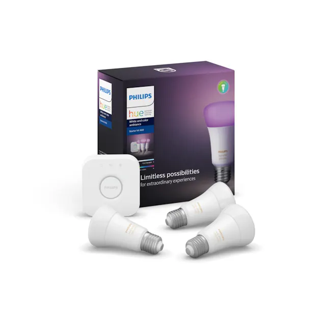 Philips Hue White and Colour Ambiance Starter Kit 9W A60 (Bluetooth) - 1 - Philips Hue smart light kit, white and color