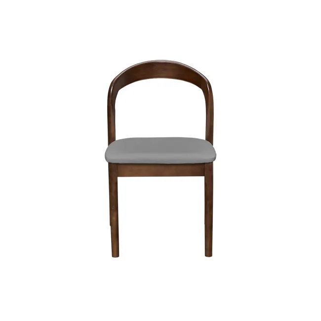 Camry Dining Chair - Walnut, Grey (Pet Friendly) - 4