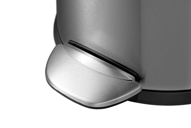 EKO Luna Stainless Steel Step Bin With Soft Closing Lid - Titanium Grey (4 Sizes) - 1