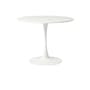 (As-is) Millie Round Dining Table 1m - Marble White - 0