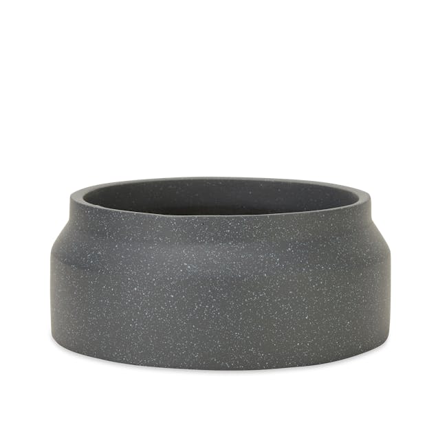 Lucca Modern Pot - Dark Grey - Low - 0