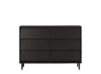 Laura 6 Drawer Chest 1.2m - Black