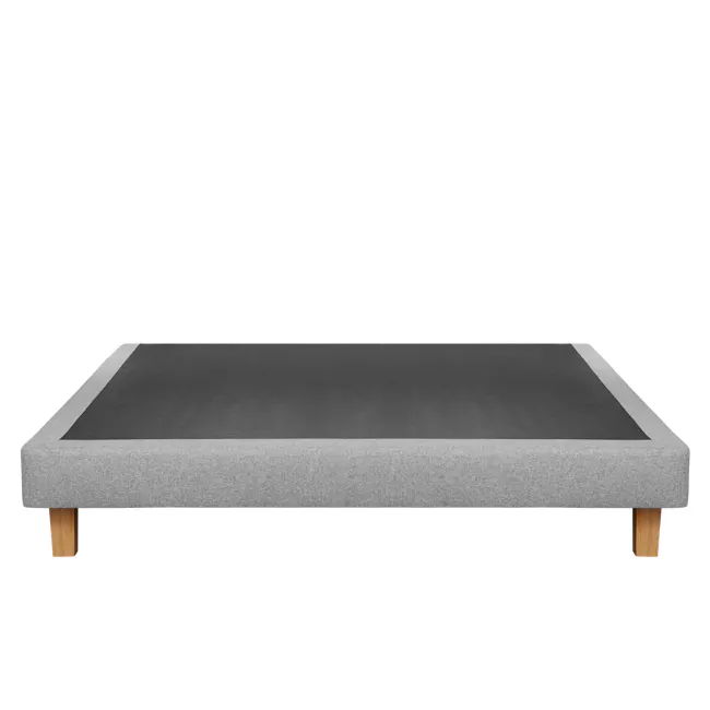 ESSENTIALS King Divan Bed - Coal (Faux leather) - 2 - Grey upholstered sofa, minimalist design, modern furniture, sleek