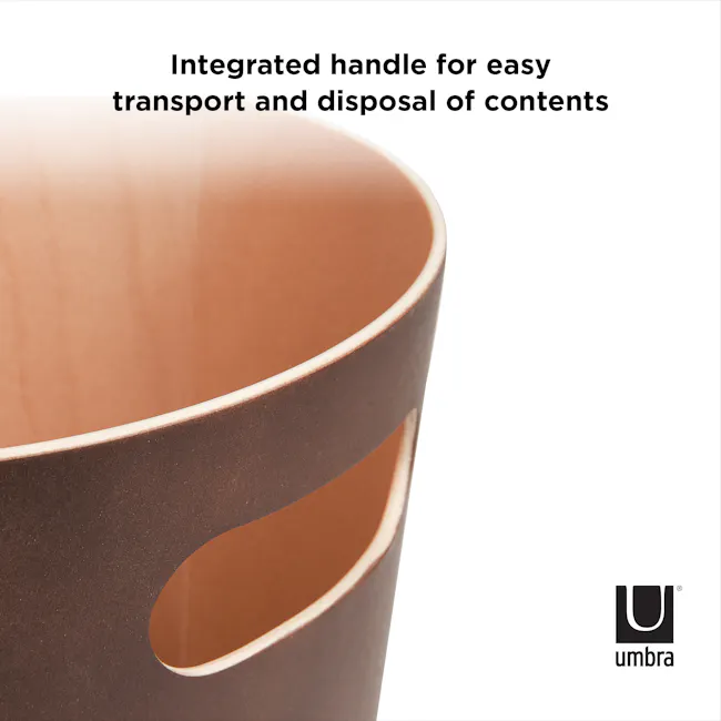 Woodrow Can - Espresso - 7 - Integrated handle, easy transport, disposal, content transport, ergonomic design, minimalist