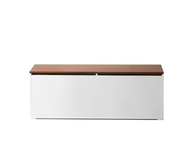 (As-is) Benno Modular Storage Bench 1.2m - White Walnut - 4