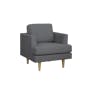 Soma 2 Seater Sofa with Soma Armchair - Dark Grey (Scratch Resistant) - 14