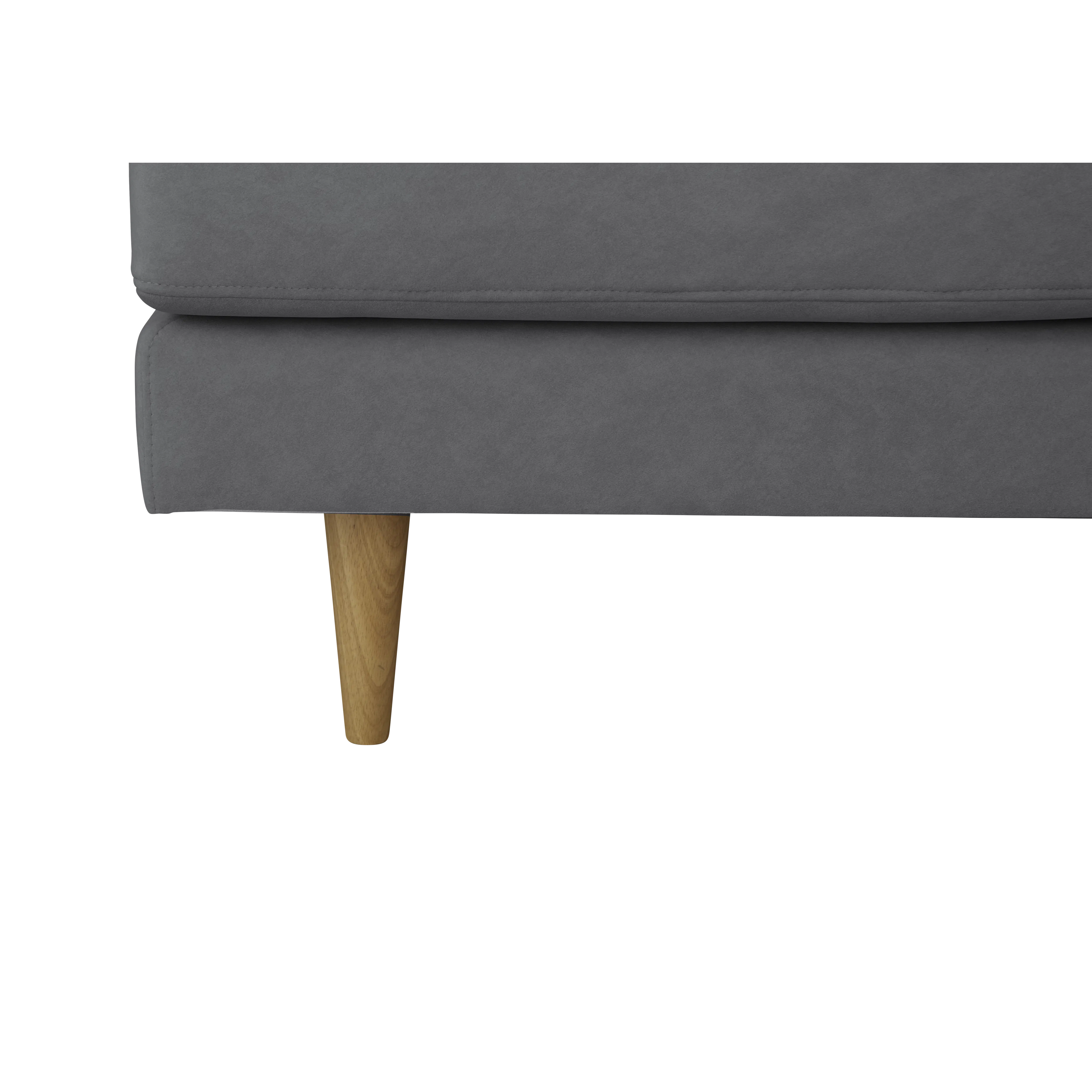 Soma 3 Seater Sofa with Soma Armchair - Dark Grey (Scratch Resistant) - 13 - Grey upholstered sofa, wooden legs, minimalist