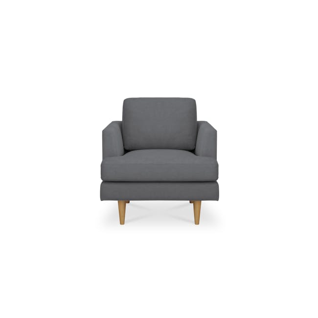 Soma 3 Seater Sofa with Soma Armchair - Dark Grey (Scratch Resistant) - 8