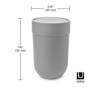 Touch Waste Can with Lid - White - 6