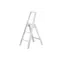 Hasegawa Lucano Aluminium 3 Step Ladder - Crystal Grey