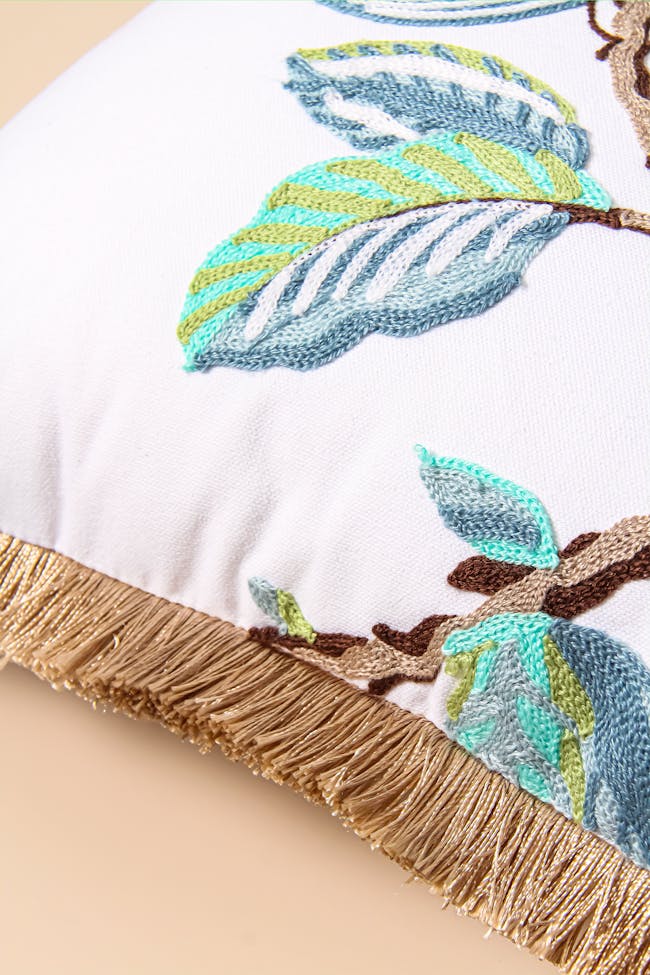 Birds of Paradise Throw Cushion (Embroidered) - 2