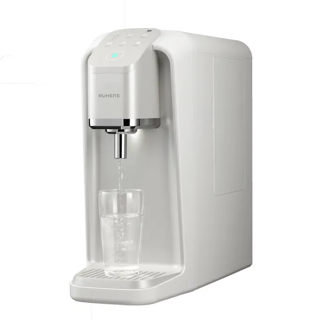 Ruhens V Series Water Purifier - Marshmallow Pink - 5 - Modern kitchen water dispenser, sleek design, digital control panel