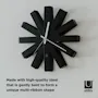 Ribbon Wall Clock - Black - 7