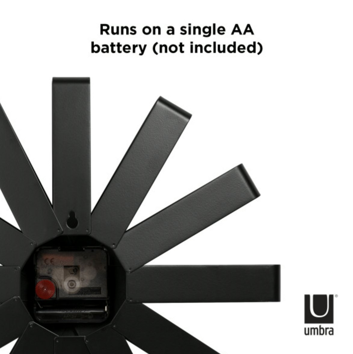 Ribbon Wall Clock Black, Umbra Home Accents HipVan