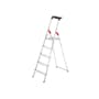 Hailo Aluminium 5 Step Ladder (2 Step Sizes) - 8cm Wide Step Ladder - 0