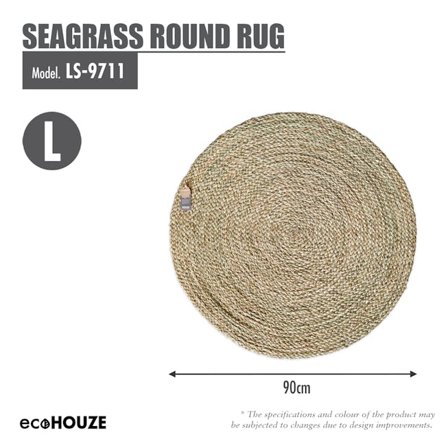 ecoHOUZE Seagrass Round Rug - (2 Sizes) - 3