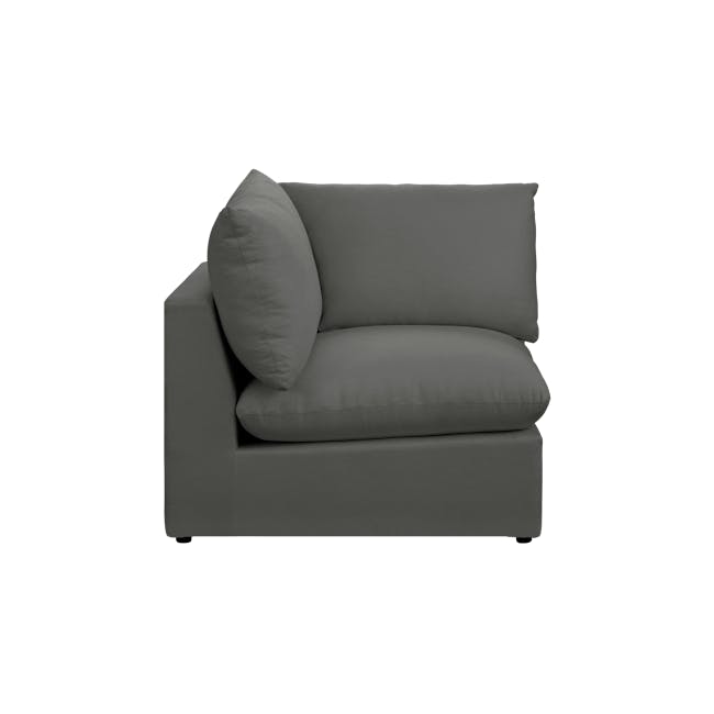 Russell Large Corner Sofa - Dark Grey (Eco Clean Fabric) - 21