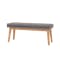 Fabian Bench 1.1m - Natural, Oyster Grey (Fabric)
