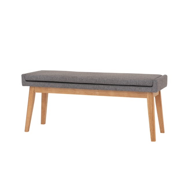 Fabian Bench 1.1m - Natural, Oyster Grey (Fabric) - 0