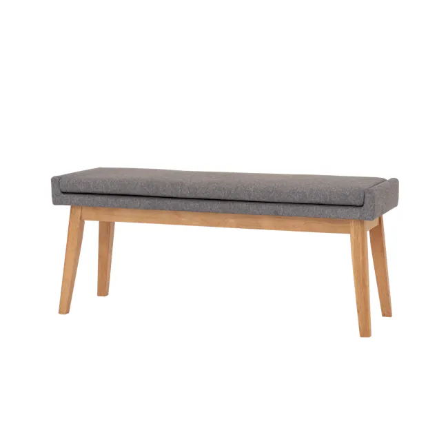 Fabian Bench 1.1m - Natural, Oyster Grey (Fabric) - 1