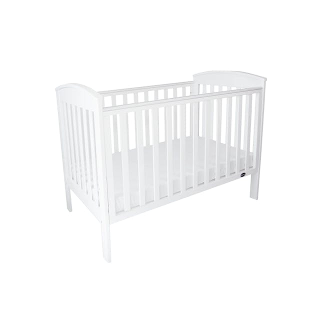 Babyhood Classic Curve Cot 4 in 1 - White - 1