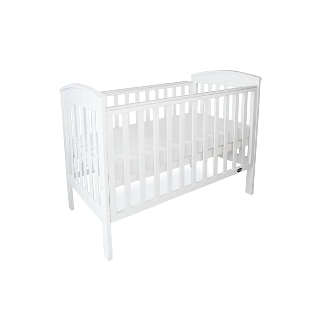 Babyhood Classic Curve Cot 4 in 1 - White - 0