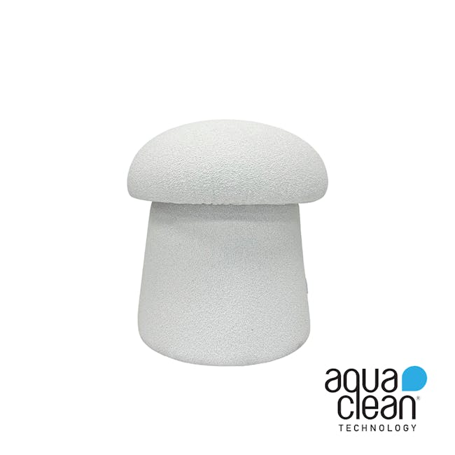 Mushi Ottoman - White Boucle (Aqua Clean) - 2