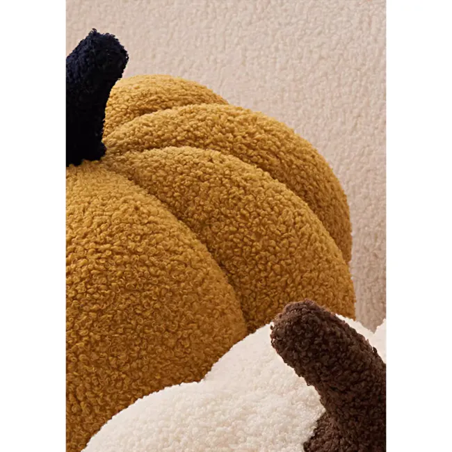 Pumpkin Plush Cushion - Beige - 4