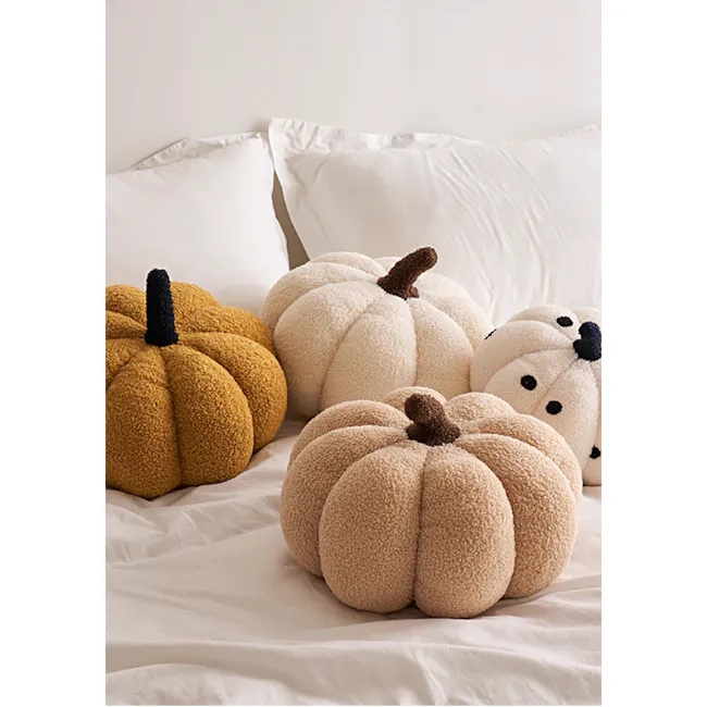 Pumpkin Plush Cushion - Beige - 2