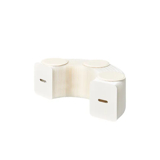 Athena 3 Seater Foldable Bench 1.5m - White - 21
