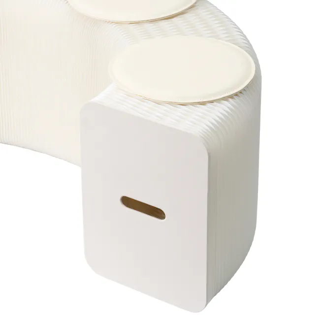 Athena 3 Seater Foldable Bench 1.5m - White - 23