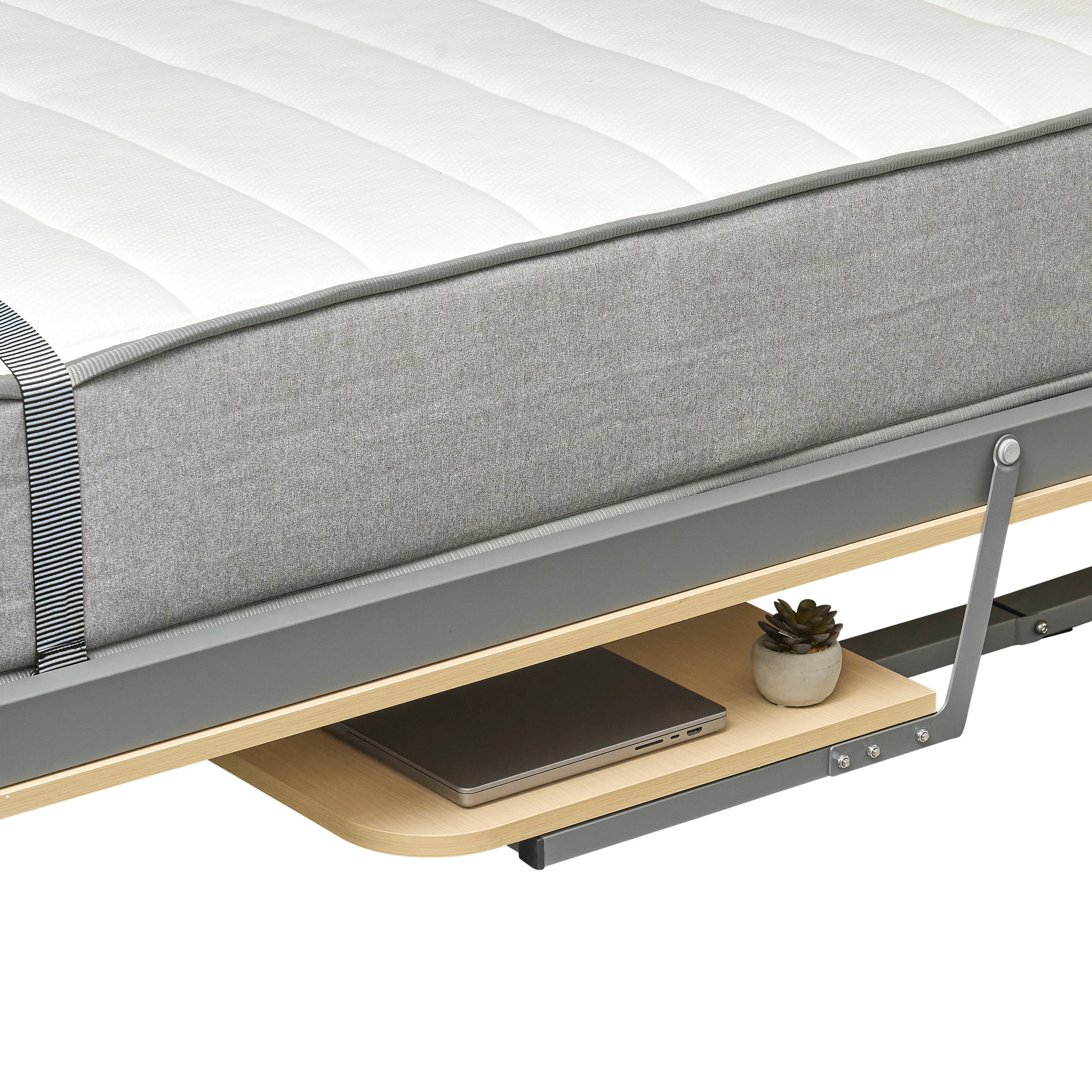 Llyod Single Vertical Wall Bed with Desk - Oak - 13