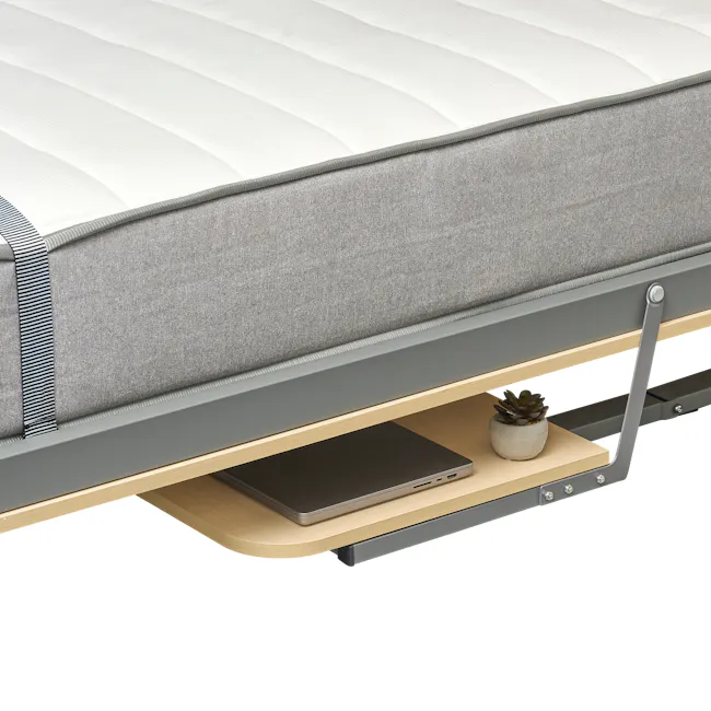 Llyod Single Vertical Wall Bed with Desk - Oak - 13