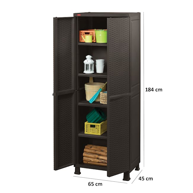 Rattan Utility Cabinet with Legs - 3