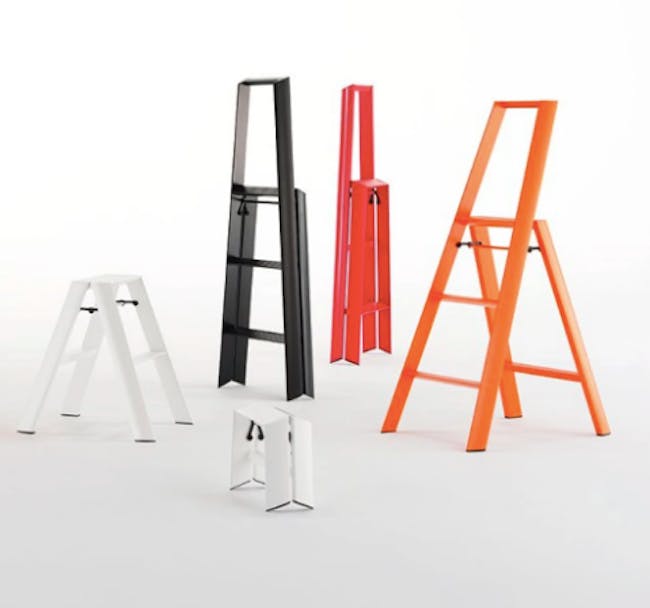 Hasegawa Lucano Aluminium 3 Step Ladder - Black - 3